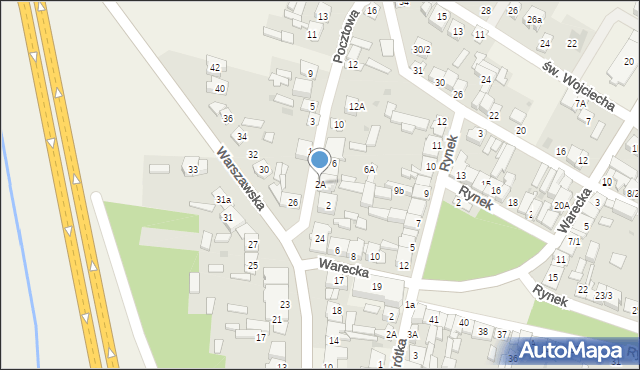 Jedlińsk, Pocztowa, 2A, mapa Jedlińsk