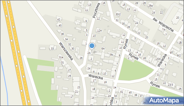 Jedlińsk, Pocztowa, 4, mapa Jedlińsk