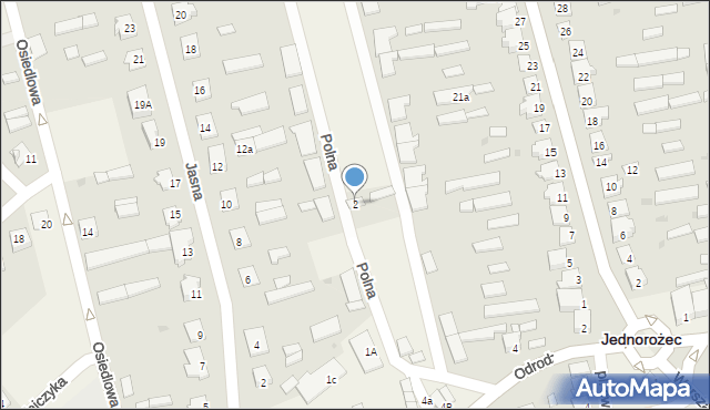 Jednorożec, Polna, 2, mapa Jednorożec