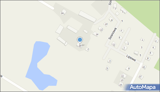 Jedwabno, Polna, 23, mapa Jedwabno