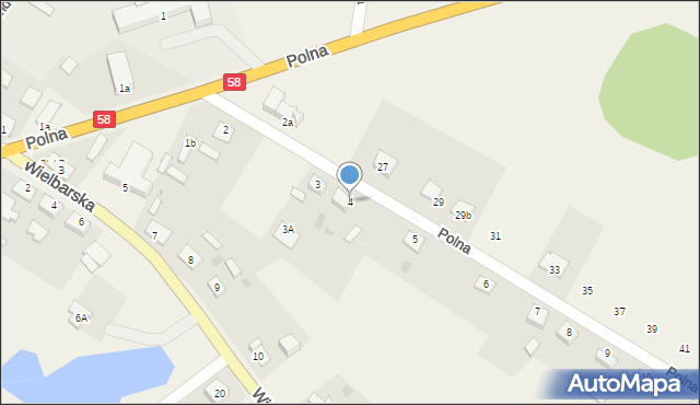 Jedwabno, Polna, 4, mapa Jedwabno