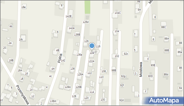 Jejkowice, Poprzeczna, 124, mapa Jejkowice