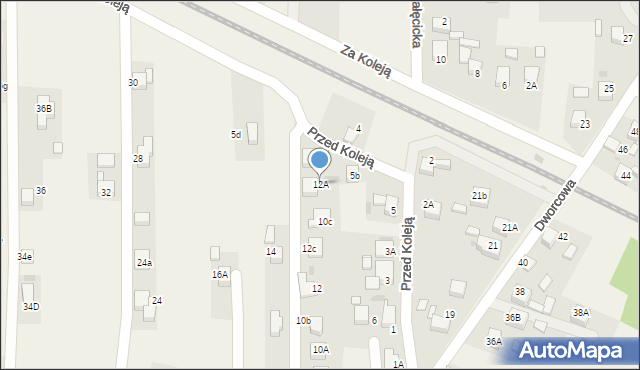 Jejkowice, Poprzeczna, 12A, mapa Jejkowice