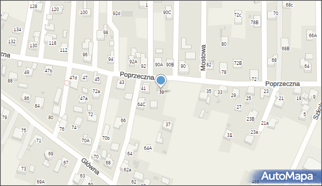 Jejkowice, Poprzeczna, 39, mapa Jejkowice