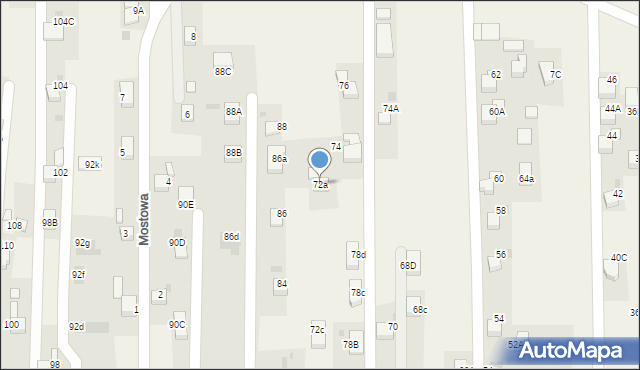 Jejkowice, Poprzeczna, 72a, mapa Jejkowice