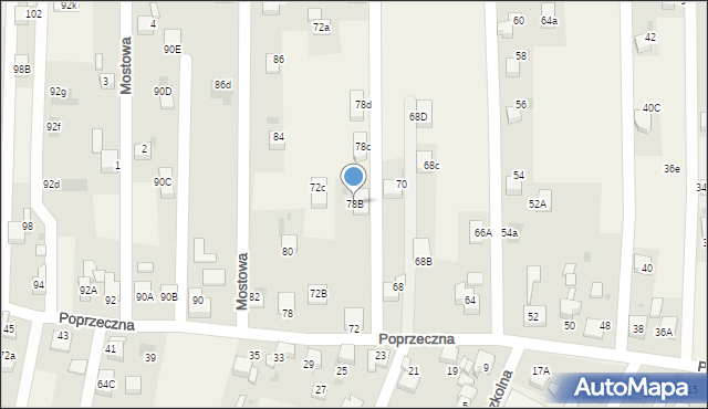 Jejkowice, Poprzeczna, 78B, mapa Jejkowice