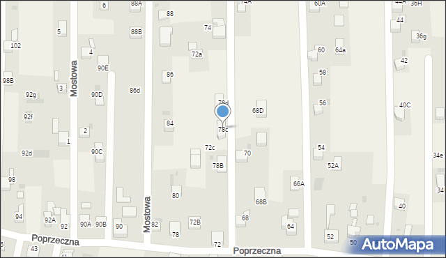 Jejkowice, Poprzeczna, 78c, mapa Jejkowice