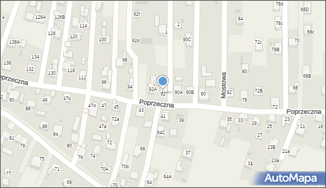 Jejkowice, Poprzeczna, 92, mapa Jejkowice