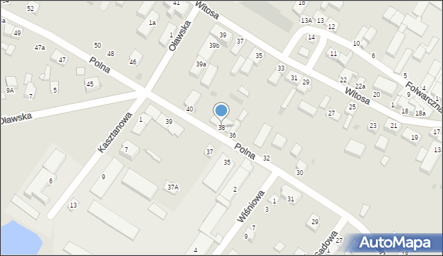 Jelcz-Laskowice, Polna, 38, mapa Jelcz-Laskowice