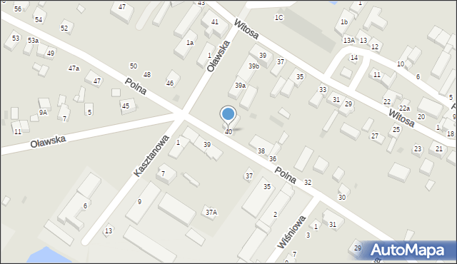 Jelcz-Laskowice, Polna, 40, mapa Jelcz-Laskowice