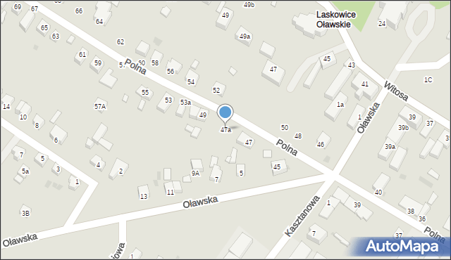 Jelcz-Laskowice, Polna, 47a, mapa Jelcz-Laskowice