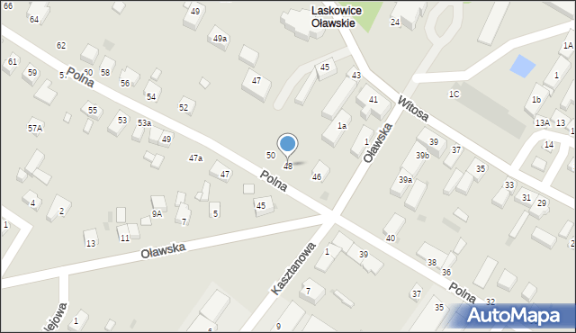Jelcz-Laskowice, Polna, 48, mapa Jelcz-Laskowice