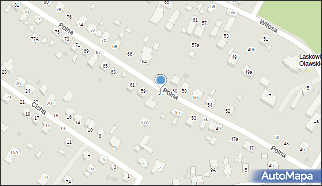 Jelcz-Laskowice, Polna, 57, mapa Jelcz-Laskowice