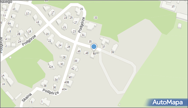 Jelenia Góra, Podgórze, 50, mapa Jelenia Góra