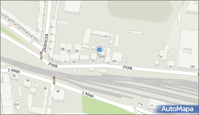 Jelenia Góra, Pola Wincentego, 13, mapa Jelenia Góra