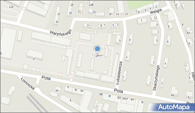 Jelenia Góra, Pola Wincentego, 47f, mapa Jelenia Góra