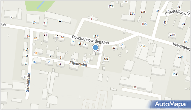 Jelenia Góra, Powstańców Śląskich, 19B, mapa Jelenia Góra