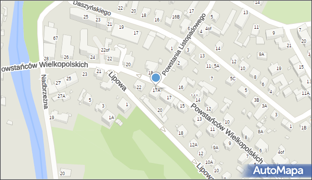 Jelenia Góra, Powstańców Wielkopolskich, 17A, mapa Jelenia Góra