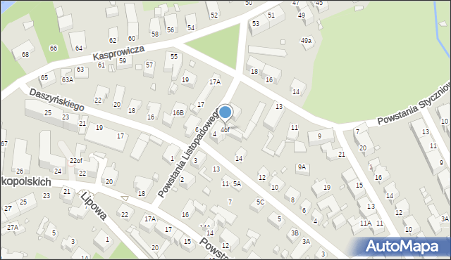 Jelenia Góra, Powstania Listopadowego, 4of, mapa Jelenia Góra