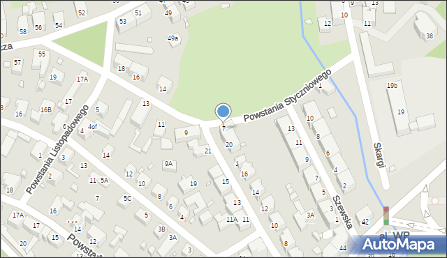 Jelenia Góra, Powstania Styczniowego, 7, mapa Jelenia Góra