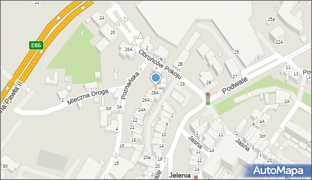 Jelenia Góra, Poznańska, 29, mapa Jelenia Góra