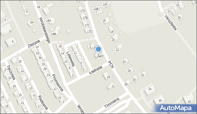 Jelenia Góra, Polskiego Czerwonego Krzyża, 17F, mapa Jelenia Góra