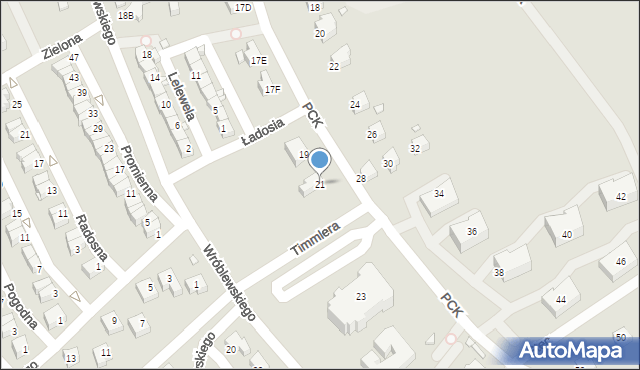 Jelenia Góra, Polskiego Czerwonego Krzyża, 21, mapa Jelenia Góra