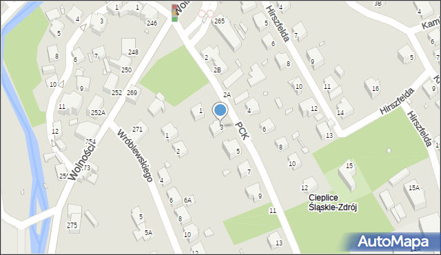 Jelenia Góra, Polskiego Czerwonego Krzyża, 3, mapa Jelenia Góra