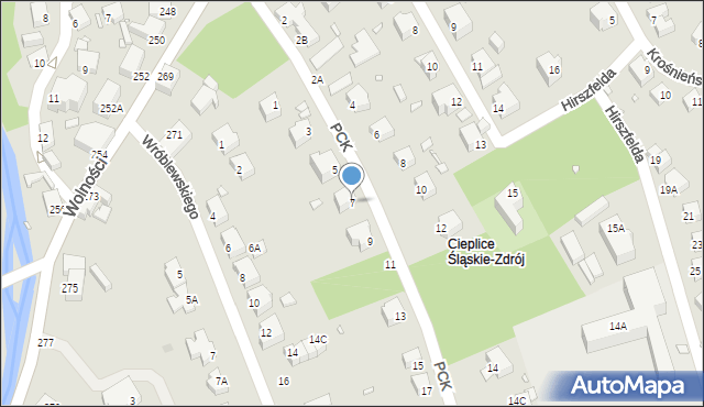 Jelenia Góra, Polskiego Czerwonego Krzyża, 7, mapa Jelenia Góra