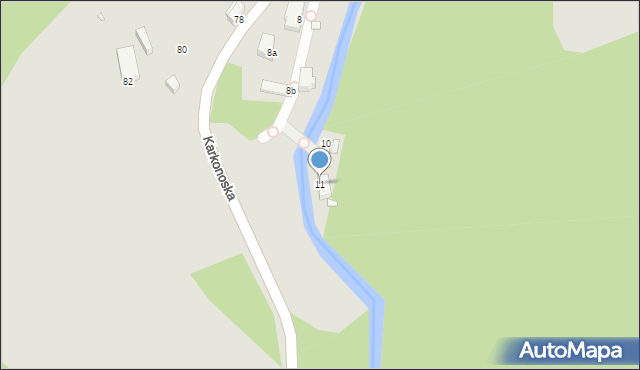 Jelenia Góra, Pod Chojnikiem, 11, mapa Jelenia Góra