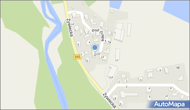 Jeleśnia, Pod Grapą, 12, mapa Jeleśnia