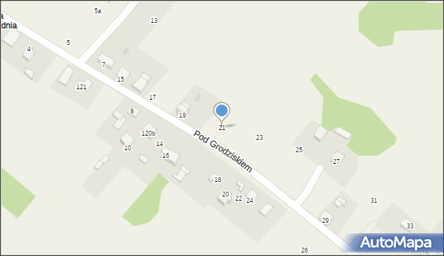 Jerzmanowice, Pod Grodziskiem, 21, mapa Jerzmanowice