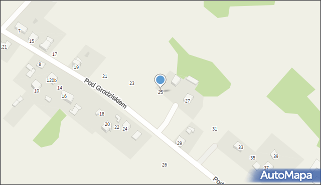 Jerzmanowice, Pod Grodziskiem, 25, mapa Jerzmanowice