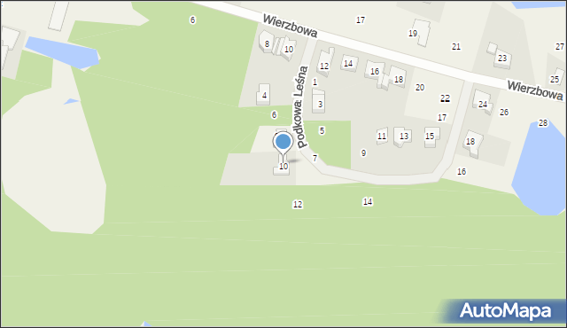 Jerzykowo, Podkowa Leśna, 10, mapa Jerzykowo