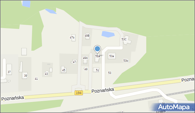 Jerzykowo, Poznańska, 51a, mapa Jerzykowo