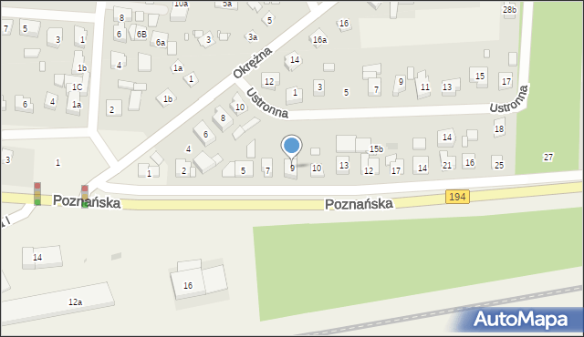 Jerzykowo, Poznańska, 9, mapa Jerzykowo