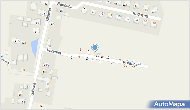 Jeszkowice, Poranna, 9, mapa Jeszkowice