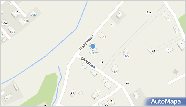 Jeżów Sudecki, Podmiejska, 16, mapa Jeżów Sudecki