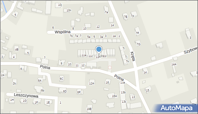 Jeżów Sudecki, Polna, 11i, mapa Jeżów Sudecki