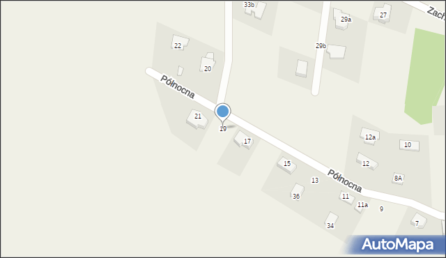 Jeżów Sudecki, Północna, 19, mapa Jeżów Sudecki