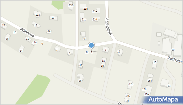 Jeżów Sudecki, Północna, 3, mapa Jeżów Sudecki