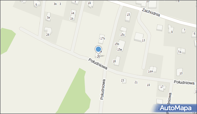 Jeżów Sudecki, Południowa, 20, mapa Jeżów Sudecki