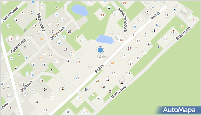 Joachimów-Mogiły, Polna, 15, mapa Joachimów-Mogiły