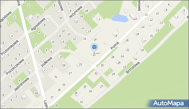 Joachimów-Mogiły, Polna, 21, mapa Joachimów-Mogiły