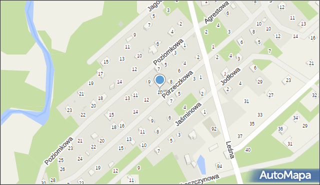 Joachimów-Mogiły, Porzeczkowa, 10, mapa Joachimów-Mogiły