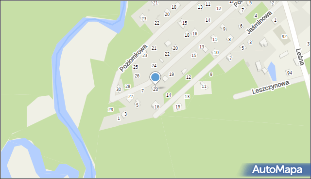 Joachimów-Mogiły, Porzeczkowa, 23, mapa Joachimów-Mogiły