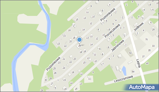 Joachimów-Mogiły, Poziomkowa, 15, mapa Joachimów-Mogiły