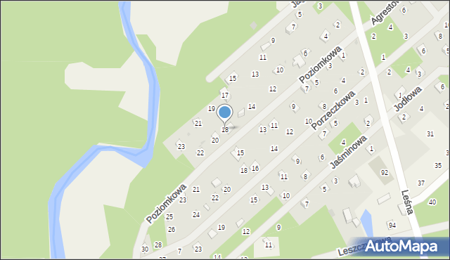 Joachimów-Mogiły, Poziomkowa, 18, mapa Joachimów-Mogiły