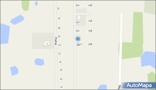 Jodłowno, Polna, 28A, mapa Jodłowno