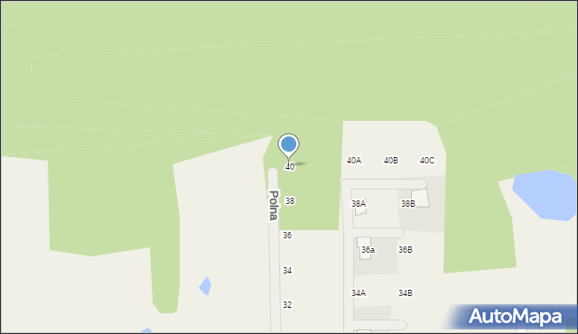 Jodłowno, Polna, 40, mapa Jodłowno